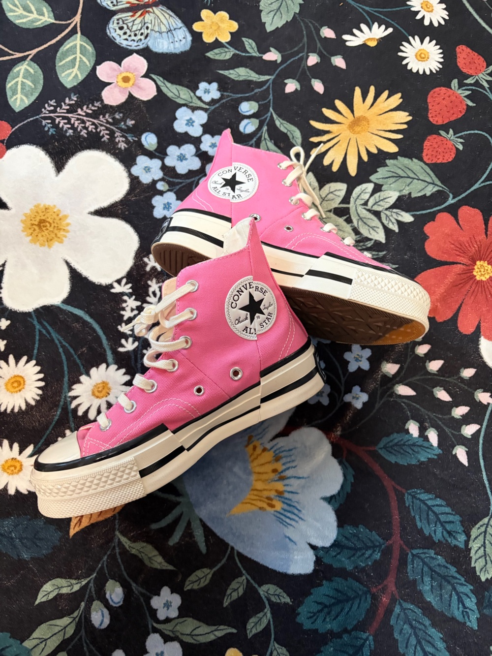 Converse Pink High Top Platform Sneakers